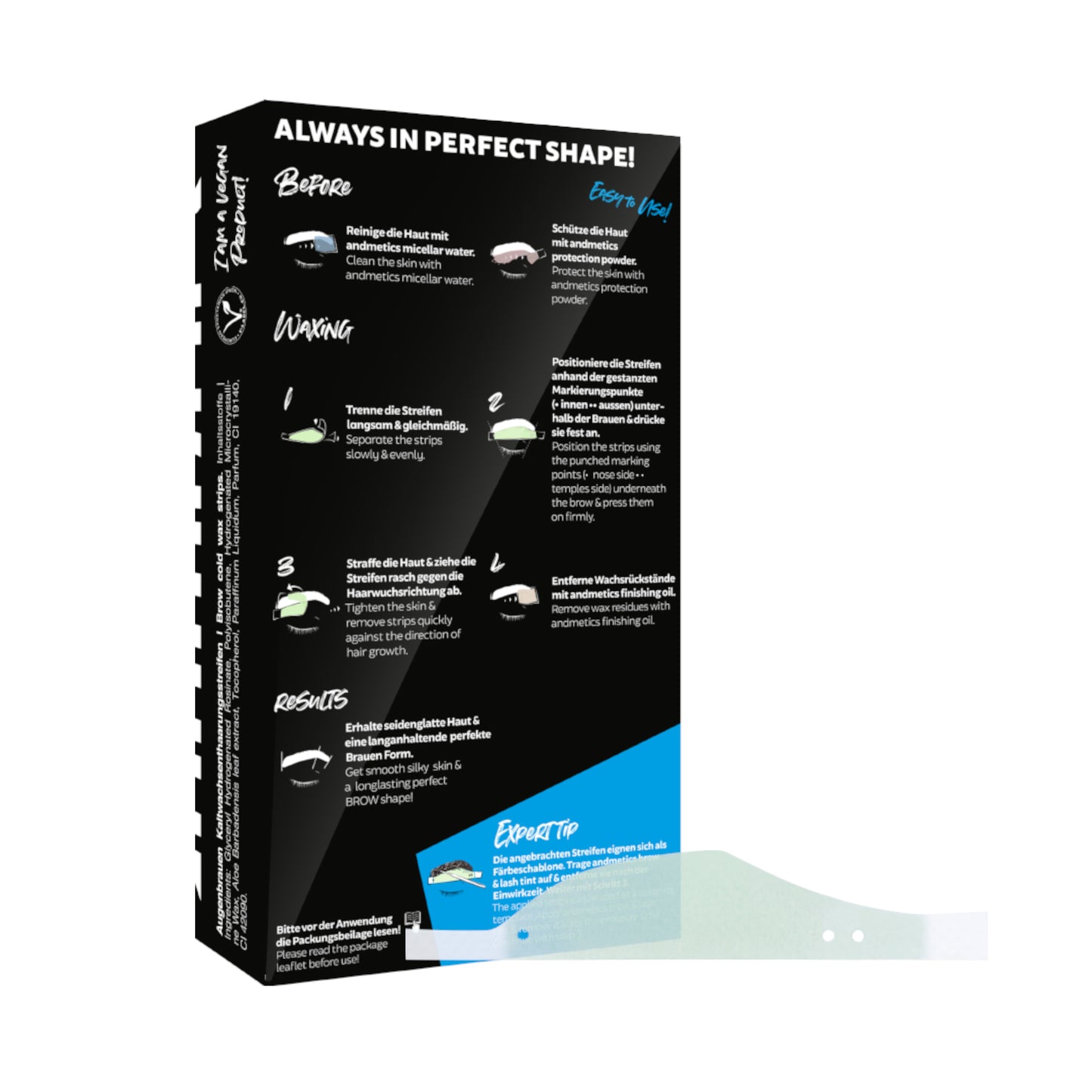 Brow Wax Strips Men Professional 10