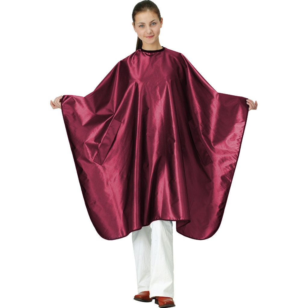 Satin Cape Burgundy