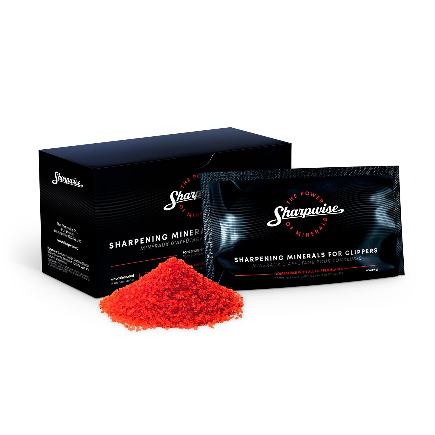 Sharpening minerals for clippers 6-pack