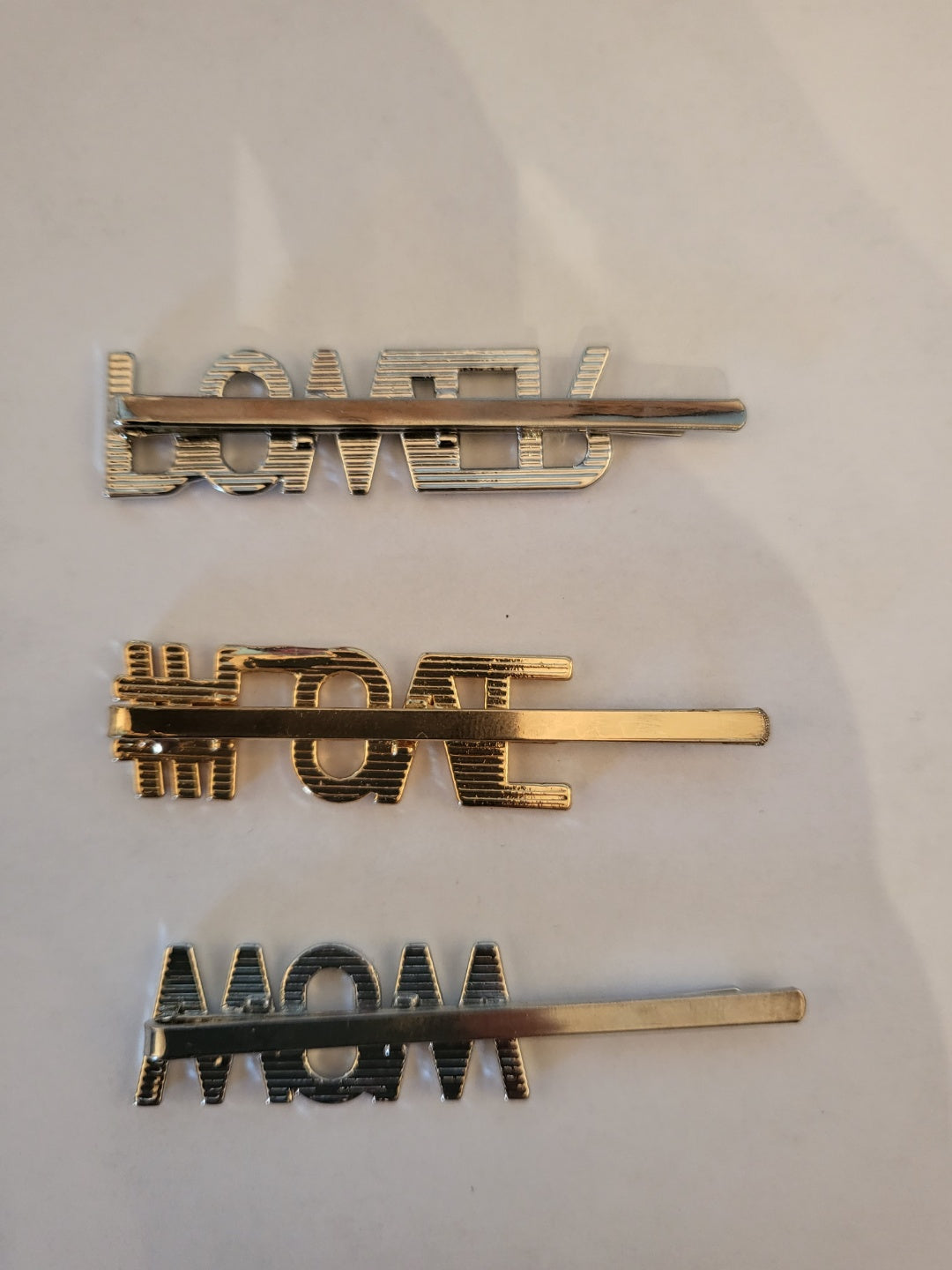 Word hair clips