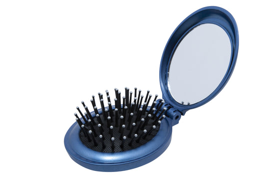 Olivia Garden blå børste med speil